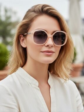 Tiffany & Co. Beige Irregular Sunglasses